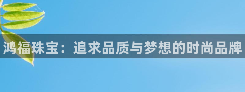 新航线娱乐:鸿福珠宝:追求品质与梦想的时尚品牌