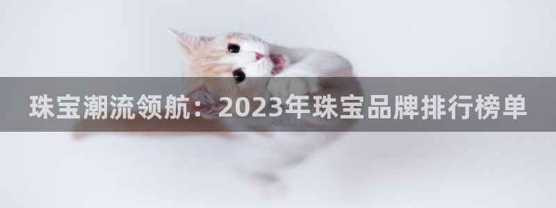 打造娱乐新航母:珠宝潮流领航:2023年珠宝品牌排行榜单